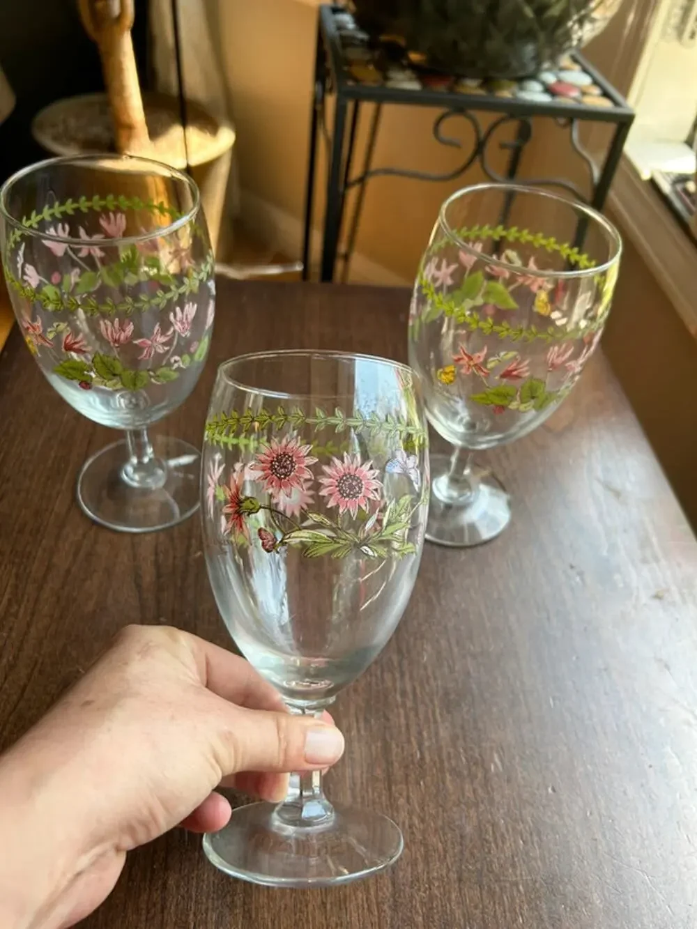 Set of 3 Portmeirion Botanic Garden Footed Iced Teas 16 oz / 7